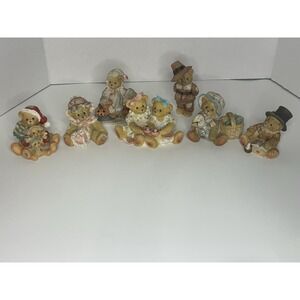 Lot of 13 Pieces Vintage 90's Cherished Teddies Ceramic‎ Figurines & Ornaments